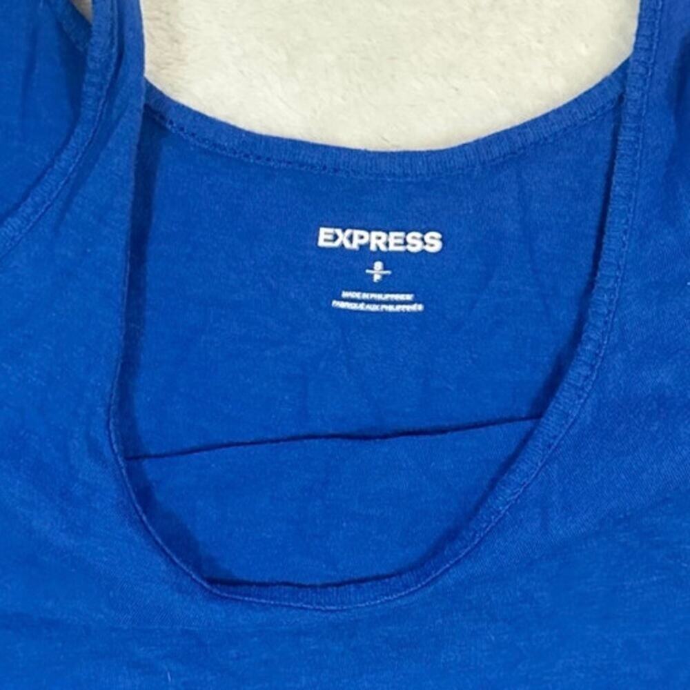 Express Cropped Tank Small Blue Bralette Stretch Athleisure - Picture 5 of 5